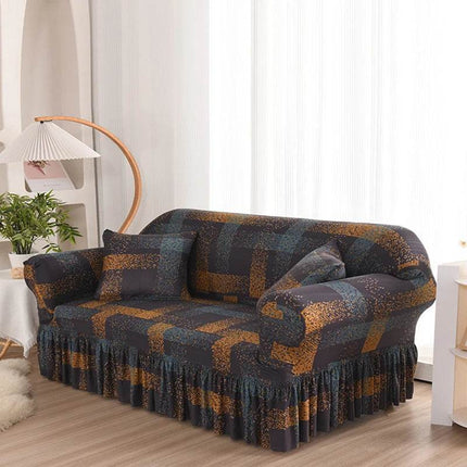 Blue Geometric Sofa Elastic 1-4 Slipcover - Mad Fly Essentials
