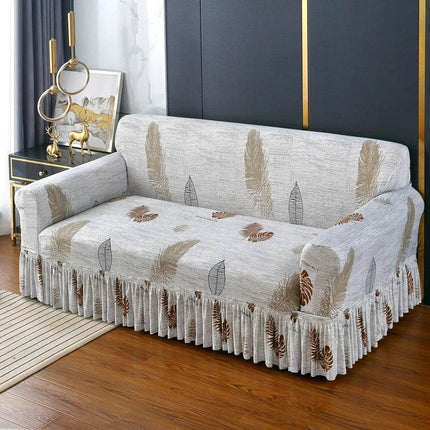 Blue Geometric Sofa Elastic 1-4 Slipcover - Mad Fly Essentials