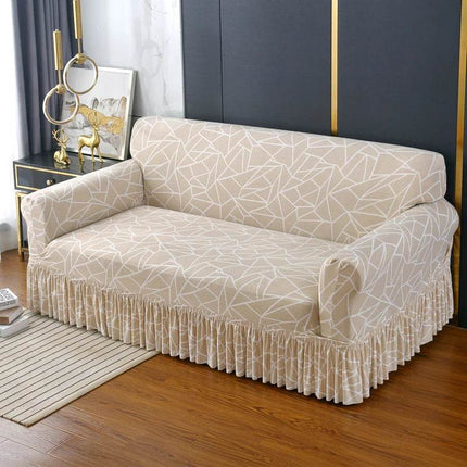 Blue Geometric Sofa Elastic 1-4 Slipcover - Mad Fly Essentials