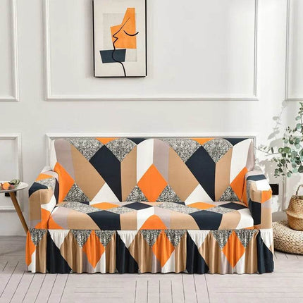 Blue Geometric Sofa Elastic 1 - 4 Slipcover - Slipcover - MKZOOM - Mad Fly Essentials