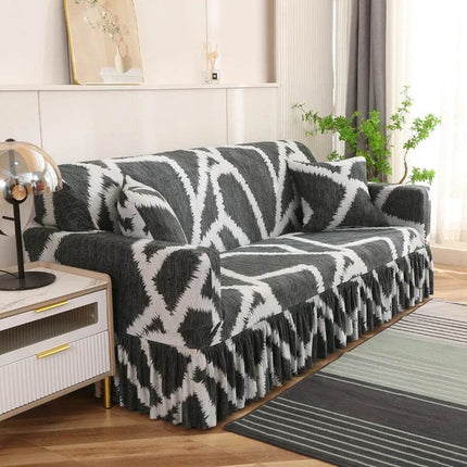 Blue Geometric Sofa Elastic 1 - 4 Slipcover - Slipcover - MKZOOM - Mad Fly Essentials