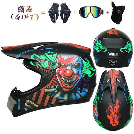 Blue Yellow Hazard 3D Full Face Motorcycle Helmet - Motorcycle Helmet - ORZ Helmets - Mad Fly Essentials