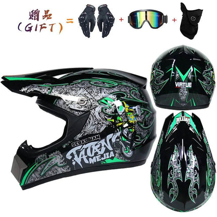 Blue Yellow Hazard 3D Full Face Motorcycle Helmet - Motorcycle Helmet - ORZ Helmets - Mad Fly Essentials
