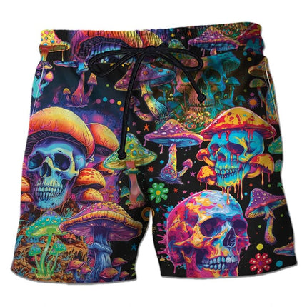 Boardshorts Men 3D Abstract Mushroom Hawaiian Shorts - Boardshorts - Beach Fellow - Mad Fly Essentials