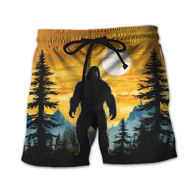 Boardshorts Men Big Foot Gorilla Funny Beach Shorts - Boardshorts - Gothica - Mad Fly Essentials