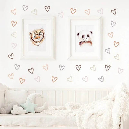 Bohemian Kids Room Heart 36pc Set 3D Wall Sticker - 3D Wall Sticker - ZOOYOO - Mad Fly Essentials