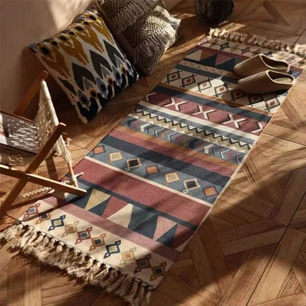 Bohemian Plaid Bedroom Living Area Rug - Area Rug - Miracle Sweet - Mad Fly Essentials