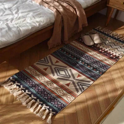 Bohemian Plaid Bedroom Living Area Rug - Area Rug - Miracle Sweet - Mad Fly Essentials