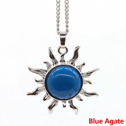 Bohemian Sun Flower Amethyst Pendant Women Accessories - Women Accessories - CSJA Jewelry - Mad Fly Essentials