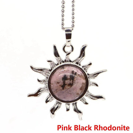 Bohemian Sun Flower Amethyst Pendant Women Accessories - Women Accessories - CSJA Jewelry - Mad Fly Essentials