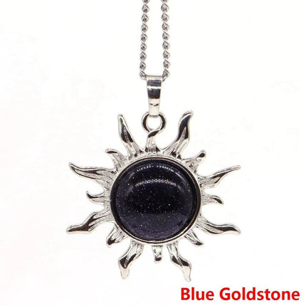 Bohemian Sun Flower Amethyst Pendant Women Accessories - Women Accessories - CSJA Jewelry - Mad Fly Essentials