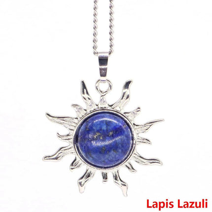 Bohemian Sun Flower Amethyst Pendant Women Accessories - Women Accessories - CSJA Jewelry - Mad Fly Essentials