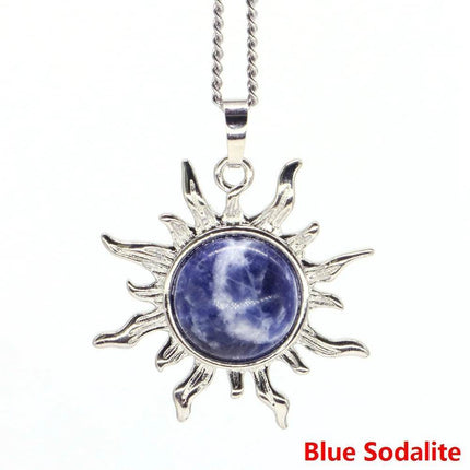 Bohemian Sun Flower Amethyst Pendant Women Accessories - Women Accessories - CSJA Jewelry - Mad Fly Essentials