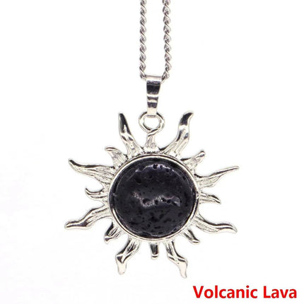 Bohemian Sun Flower Amethyst Pendant Women Accessories - Women Accessories - CSJA Jewelry - Mad Fly Essentials