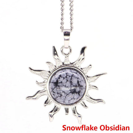 Bohemian Sun Flower Amethyst Pendant Women Accessories - Women Accessories - CSJA Jewelry - Mad Fly Essentials