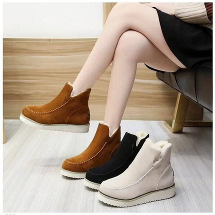 Boots Women Casual Mid-Calf Ankle Snow Footwear - Boots - Mezereon - Mad Fly Essentials