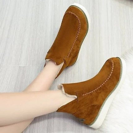 Boots Women Casual Mid-Calf Ankle Snow Footwear - Boots - Mezereon - Mad Fly Essentials