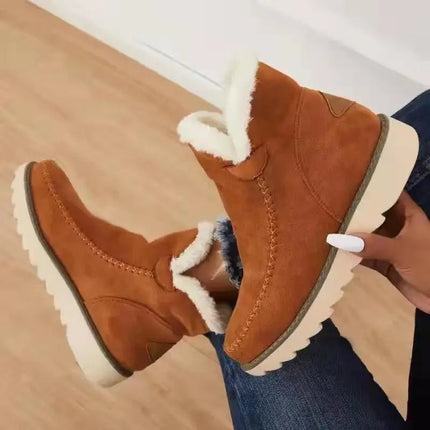 Boots Women Casual Mid-Calf Ankle Snow Footwear - Boots - Mezereon - Mad Fly Essentials