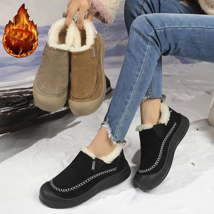 Boots Women Slip Plush Outdoor Casual Snow Footwear - Boots - Mezereon - Mad Fly Essentials