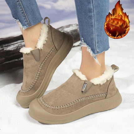 Boots Women Slip Plush Outdoor Casual Snow Footwear - Boots - Mezereon - Mad Fly Essentials