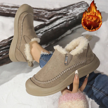 Boots Women Slip Plush Outdoor Casual Snow Footwear - Boots - Mezereon - Mad Fly Essentials
