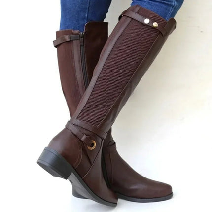 Boots Women Western Leather Winter Footwear - Boots - YM - Mad Fly Essentials