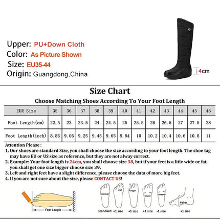 Boots Women White Black Wedge Heel Camellia Down Footwear - Boots - Akexiya - Mad Fly Essentials