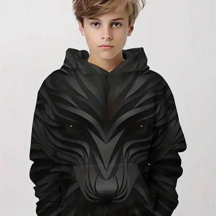 Boy 3D Tiger Gorilla Animal Long Hoodies - Hoodies - Fitness Essentials - Mad Fly Essentials
