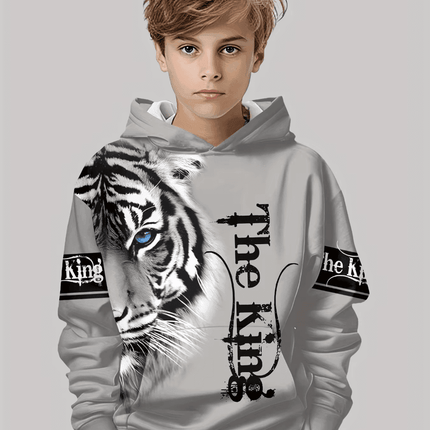 Boy 3D Tiger Gorilla Animal Long Hoodies - Hoodies - Fitness Essentials - Mad Fly Essentials