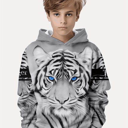 Boy 3D Tiger Gorilla Animal Long Hoodies - Mad Fly Essentials
