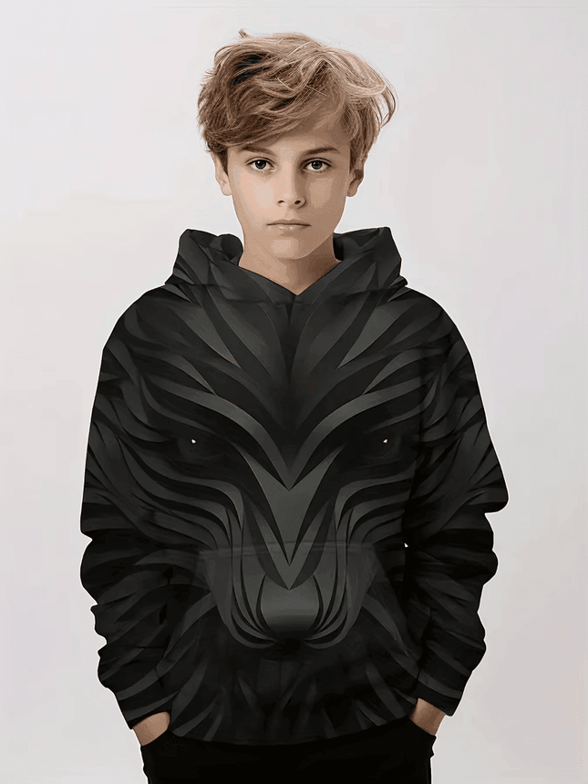 Boy 3D Tiger Gorilla Animal Hoodies - Mad Fly Essentials