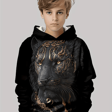 Boy 3D Tiger Gorilla Animal Long Hoodies - Hoodies - Fitness Essentials - Mad Fly Essentials
