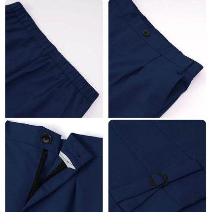 Boy 8 - 16y Blue Black Wedding 3pc Clothing Set Gentleman Outfit - Gentleman Outfit - pudcoco - Mad Fly Essentials