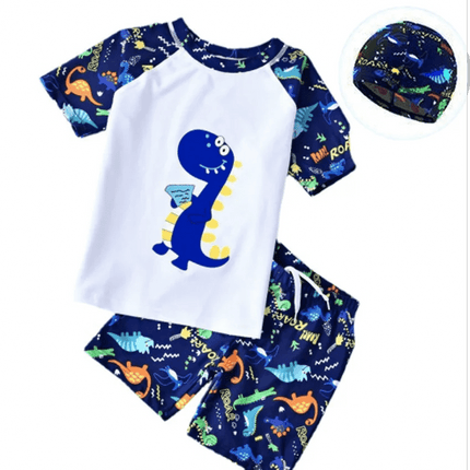 Boy Dinosaur Fashion 3pcs Swimwear Set - Swimwear Set - KLEINE KINDER - Mad Fly Essentials
