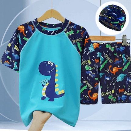 Boy Dinosaur Fashion 3pcs Swimwear Set - Swimwear Set - KLEINE KINDER - Mad Fly Essentials