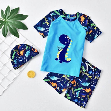 Boy Dinosaur Fashion 3pcs Swimwear Set - Swimwear Set - KLEINE KINDER - Mad Fly Essentials