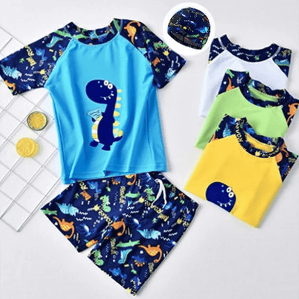 Boy Dinosaur Fashion 3pcs Swimwear Set - Swimwear Set - KLEINE KINDER - Mad Fly Essentials