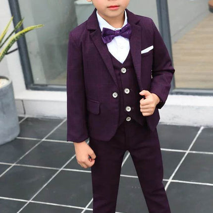 Boy Formal Floral Purple Black Gentleman Outfit - Gentleman Outfit - PsyMonster - Mad Fly Essentials