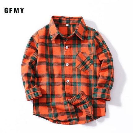 Boy Full Sleeve Plaid Fashion Shirt - Shirt - Emmababy - Mad Fly Essentials