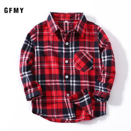 Boy Full Sleeve Plaid Fashion Shirt - Shirt - Emmababy - Mad Fly Essentials