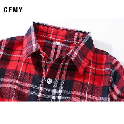 Boy Full Sleeve Plaid Fashion Shirt - Shirt - Emmababy - Mad Fly Essentials