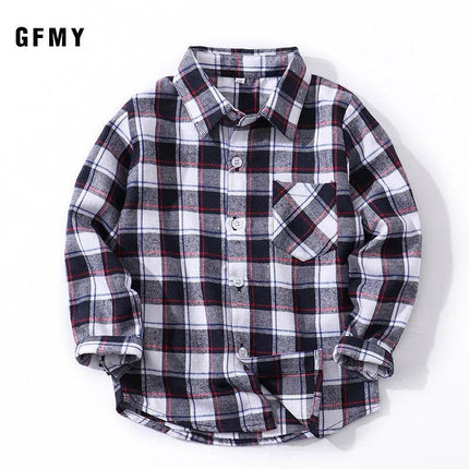 Boy Full Sleeve Plaid Fashion Shirt - Shirt - Emmababy - Mad Fly Essentials
