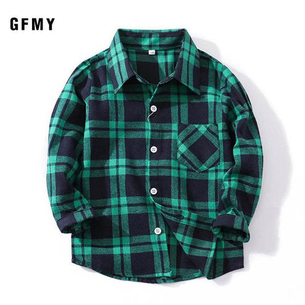 Boy Full Sleeve Plaid Fashion Shirt - Shirt - Emmababy - Mad Fly Essentials