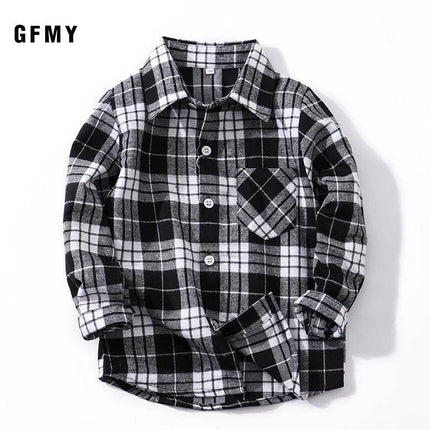Boy Full Sleeve Plaid Fashion Shirt - Shirt - Emmababy - Mad Fly Essentials