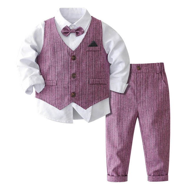 Boy Bow Tie 4pc Tuxedo Gentleman Outfit - Mad Fly Essentials