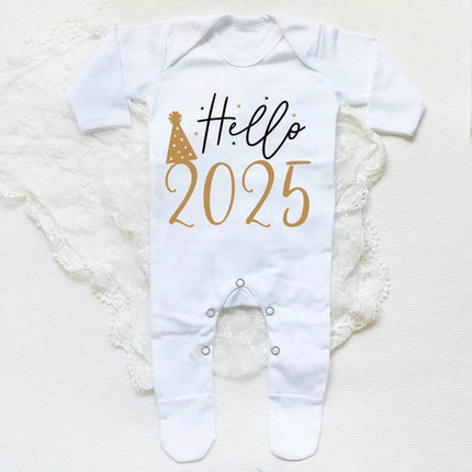 Boy Hello 2025 Long Baby Romper - Baby Romper - AYNIGIELL - Mad Fly Essentials
