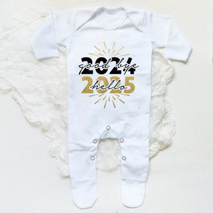 Boy Hello 2025 Long Baby Romper - Baby Romper - AYNIGIELL - Mad Fly Essentials