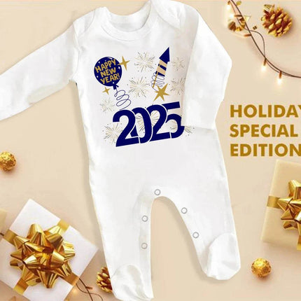 Boy Hello 2025 Long Baby Romper - Baby Romper - AYNIGIELL - Mad Fly Essentials