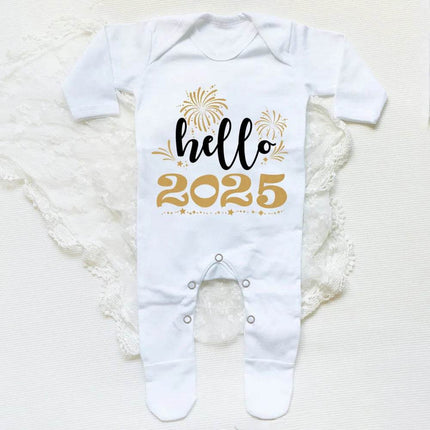 Boy Hello 2025 Long Baby Romper - Baby Romper - AYNIGIELL - Mad Fly Essentials