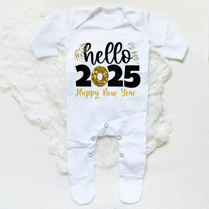 Boy Hello 2025 Long Baby Romper - Baby Romper - AYNIGIELL - Mad Fly Essentials